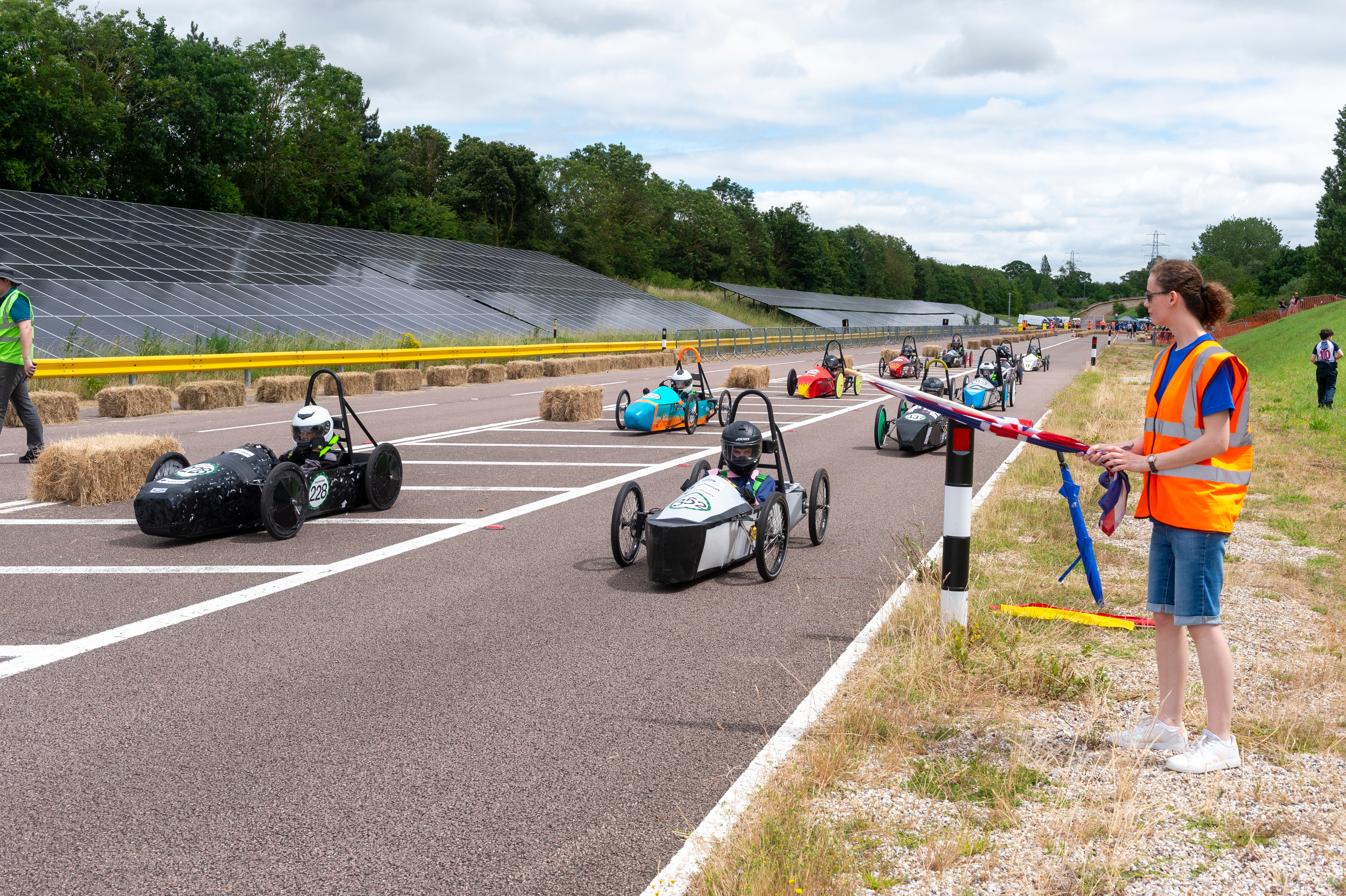 The F24 class line up to start their 90 minutes challenge, all seeing how far they can travel in that time
